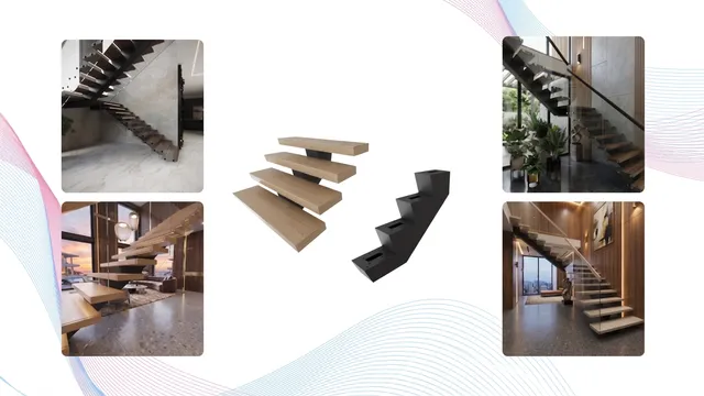 Angle ARC floating stair beam configuration in New York