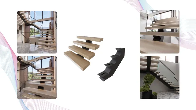 Tower ARC floating stair beam configuration in New York